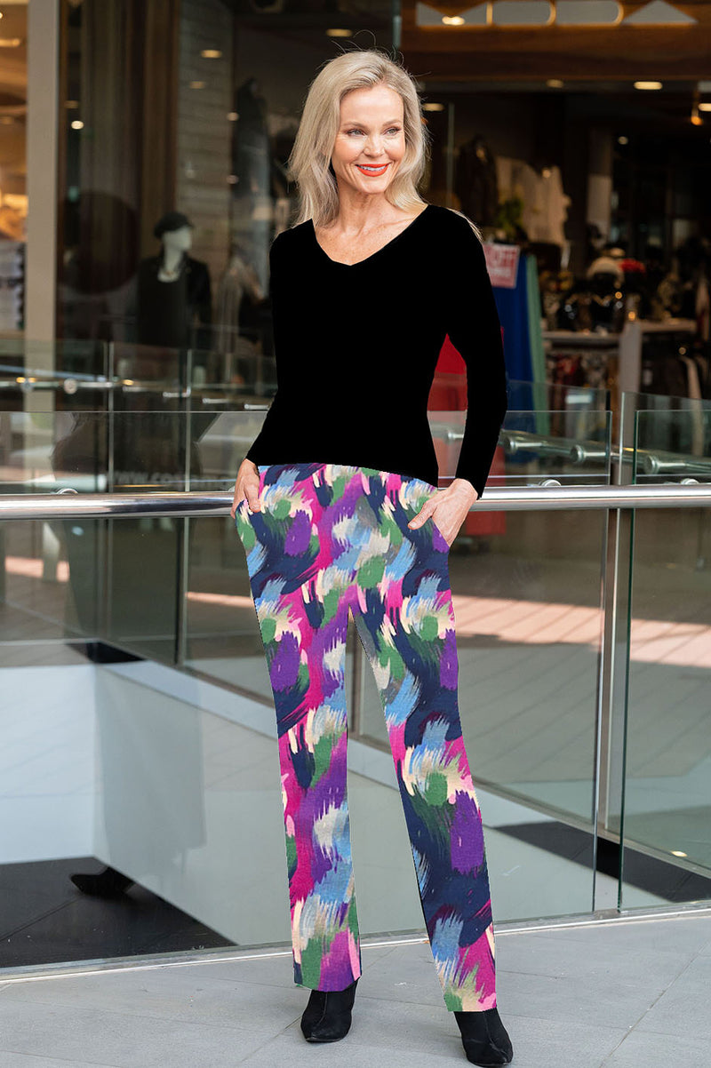 5326 Cigar Pant with Pockets - Purple Haze