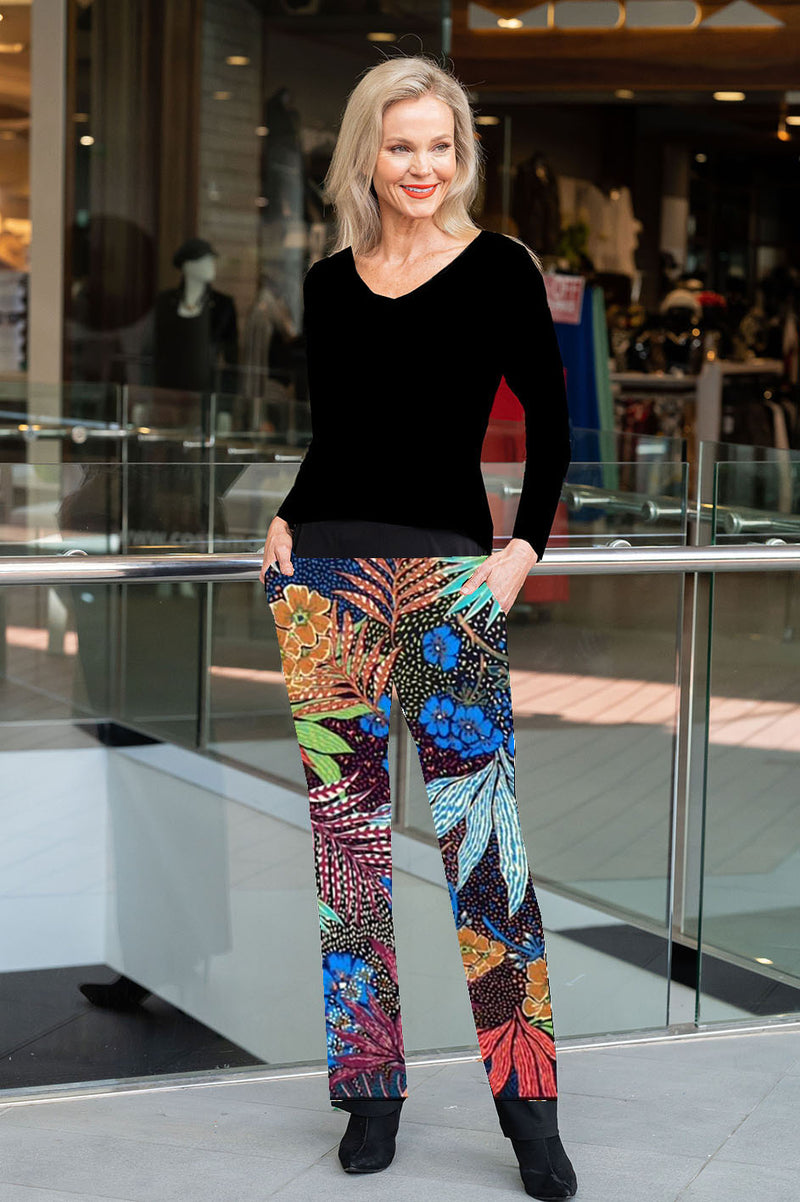 5326 Cigar Pant with Pockets - Tropical