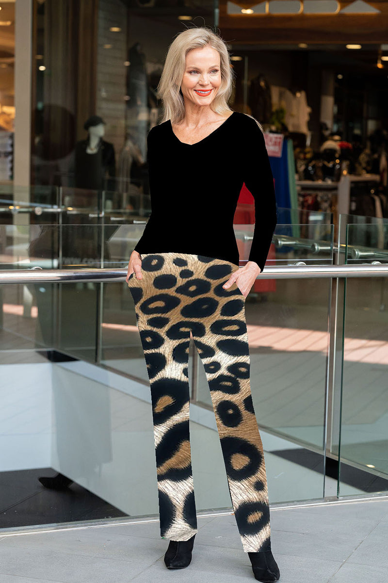 5326 Cigar Pant with Pockets - Wild Animal