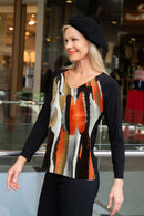 5327 L/S Print Front Raglan - Lava