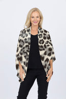 5328 Kimono Cardi - Leopard Charcoal