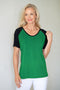 5331 S/S Trim Raglan - Green