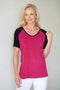 5331 S/S Trim Raglan - Pink