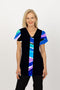 5338 Contrast Two Way Top - Black/Prism