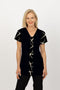 5338 Contrast Two Way Top - Black/Lightning