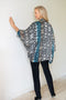 5328 Kimono Cardi - Snake Aqua