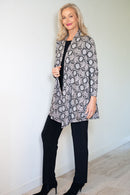 5291 Print Drape Cardigan - Mushroom