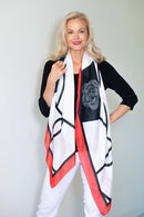 5222 Silk Scarf - Black Rose