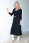 5332 L/S Maxi Dress - Black