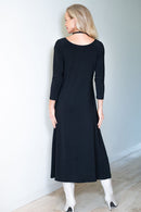 5332 L/S Maxi Dress - Black