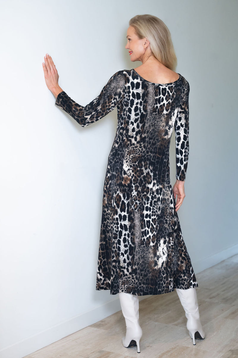 5332 L/S Maxi Dress - Paws