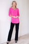 5317 3/4 Sleeve Two Way Top -  Pink