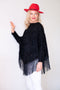 A804 Fringed Overtop - Black