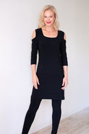 4875 Cutaway Zip Tunic - Black