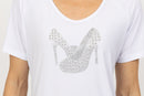 5330 Crystal Raglan -  White/Silver Shoe