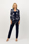 5064 Short Drape Cardi - Squiggle (Navy/White)