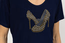 5330 Crystal Raglan -  Navy/Gold Shoe