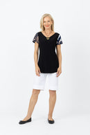 5302 Two Way Top - Navy Snake