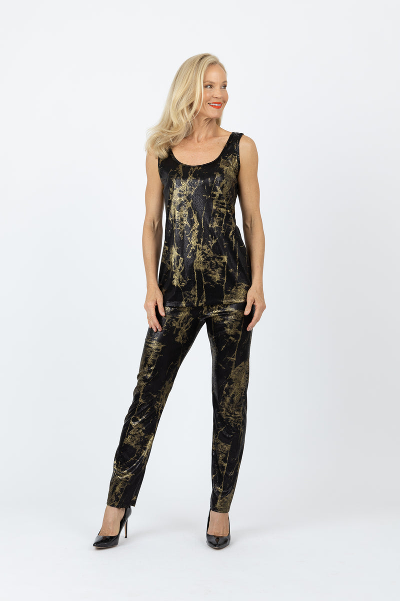 5218 Cigar Pant - Gold Swirl