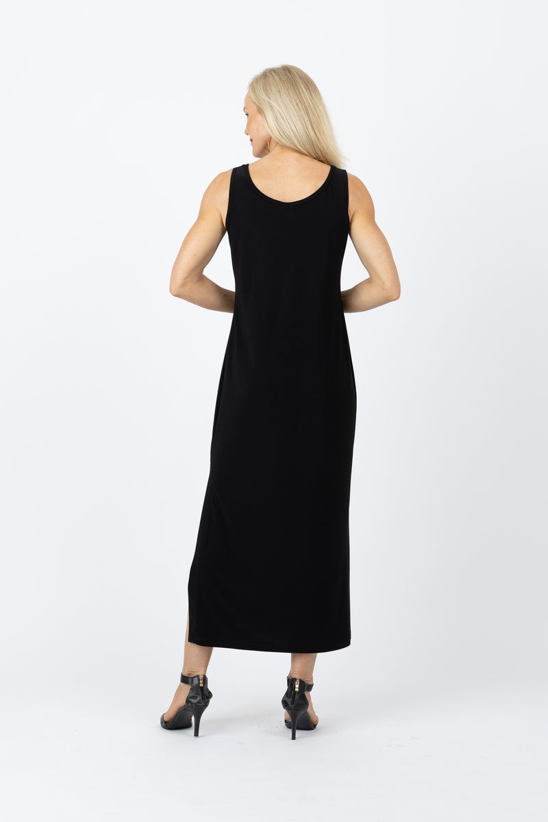 5096 Slim Singlet Dress - Black