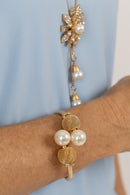 B4 Pearl Cuff -Gold