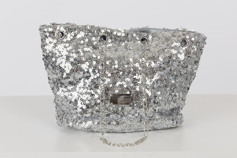 A3 Evening Hand Bag - Silver