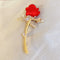 A632 ROSE BROOCH - RED