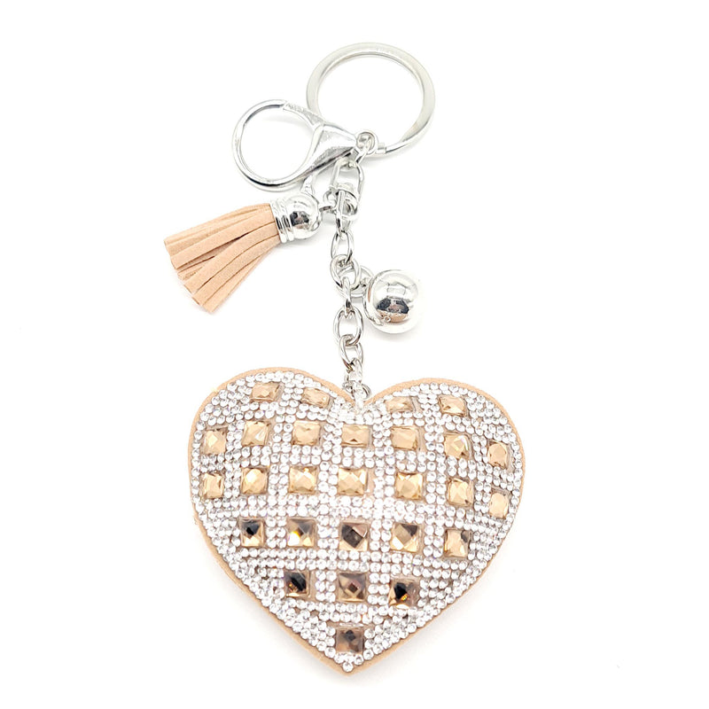 A604 NEW HEART KEYRING - GOLD