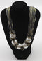 A682 Pearl Necklace - Navy/Gold
