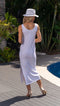 5096 Slim Singlet Dress - White - FINAL SALE