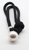 A457 Knotted Pearl Necklace - Black