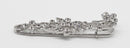 A612 Flower Pin Brooch - Silver