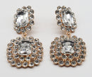 A621 SQUARE DIAMOND EARRING - GOLD