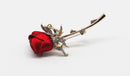 A632 Rose Brooch - Red
