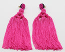 A705 Long Tassle Earring - Pink